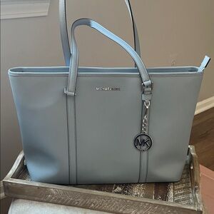 Michael Kors Light Blue Tote Bag